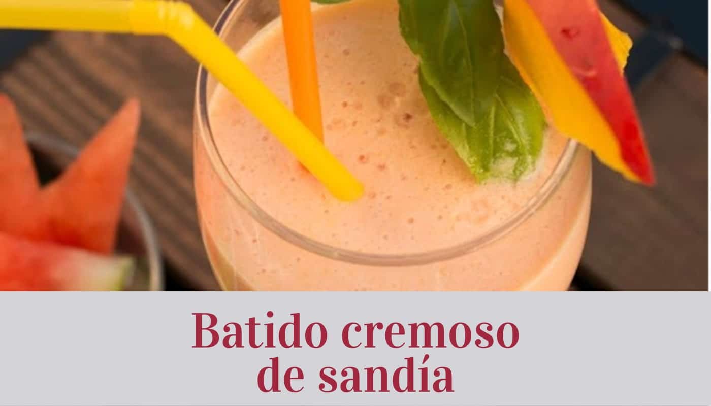 Batido cremoso de sandía