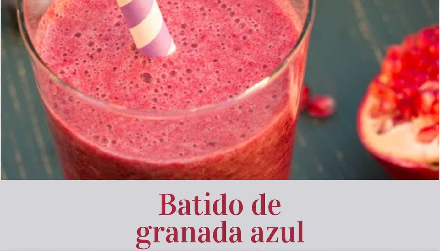 Batido de granada azul