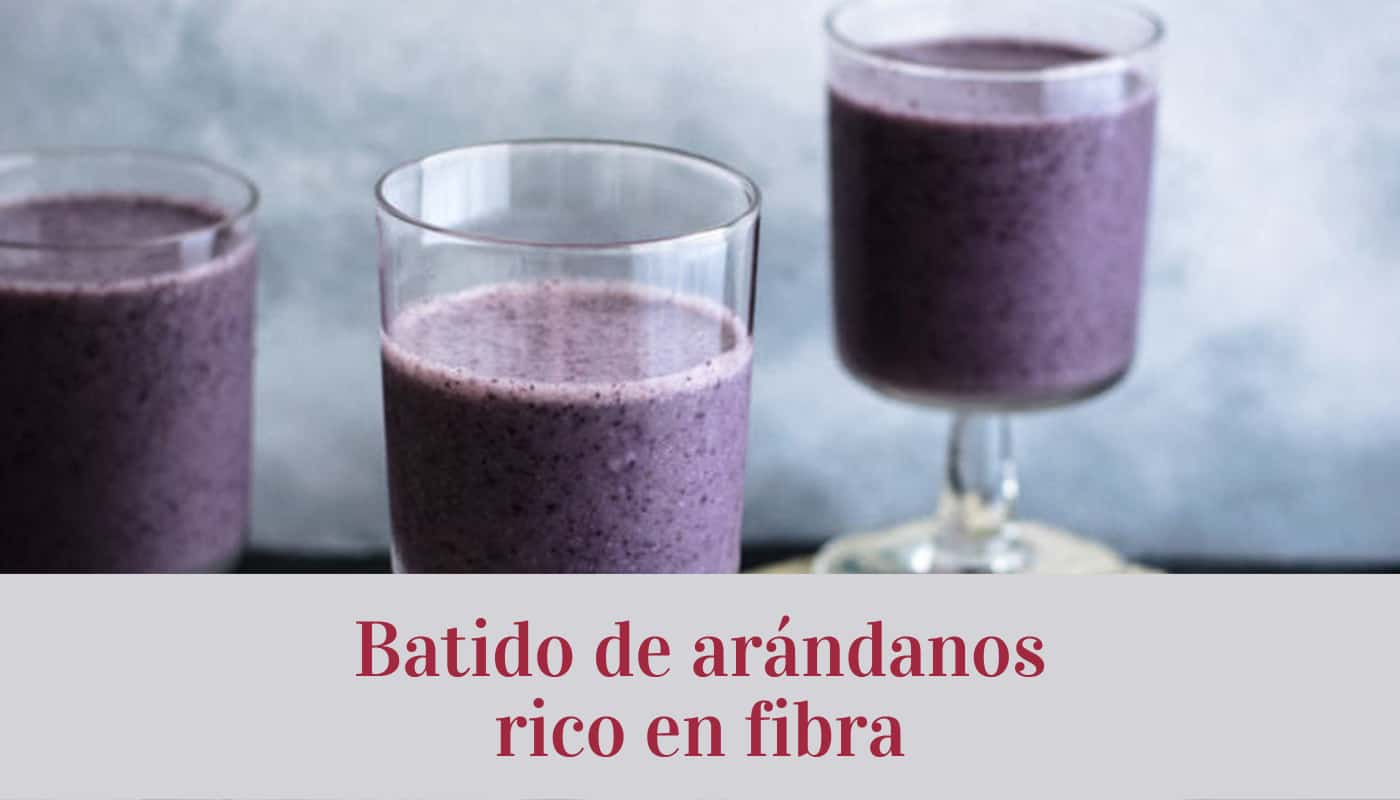 Batido de arándanos rico en fibra